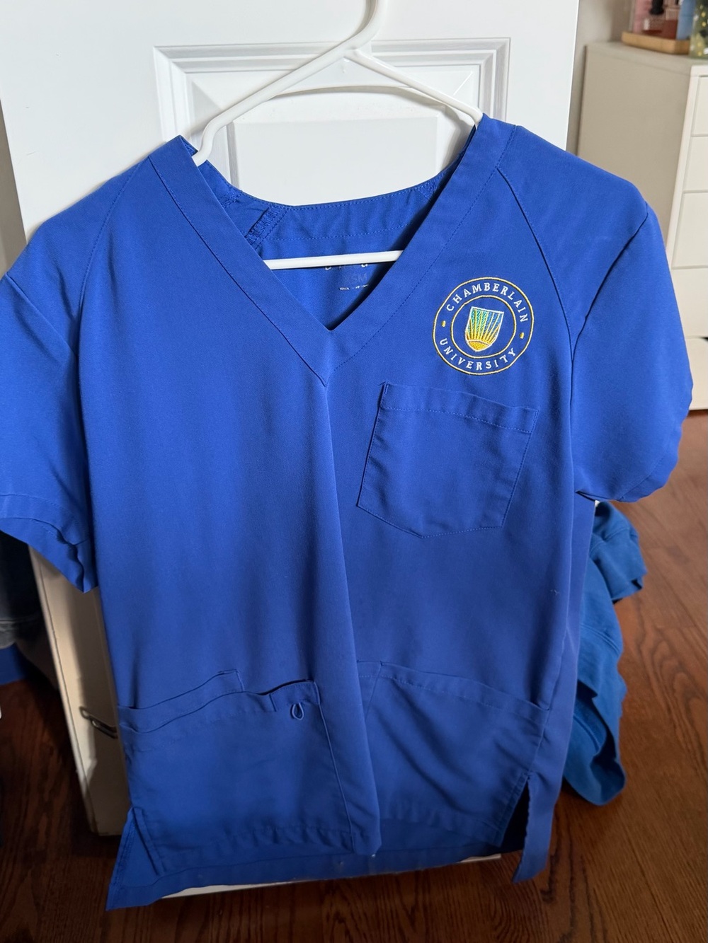 Chamberlain University Royal Blue Scrub Top - Unbranded